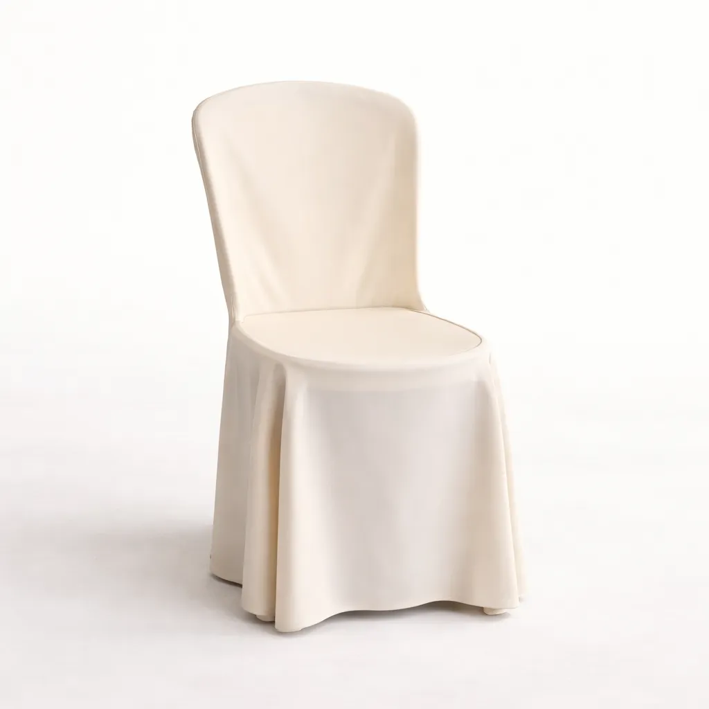 Chaise houssée ivoire